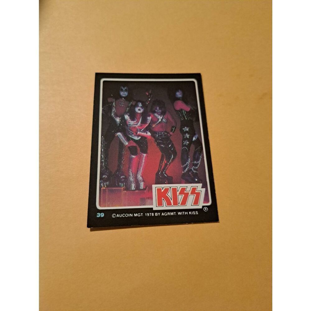 Vintage 1978 Aucoin Management AGRMT KISS Trading Card No 39 Collectible Rock